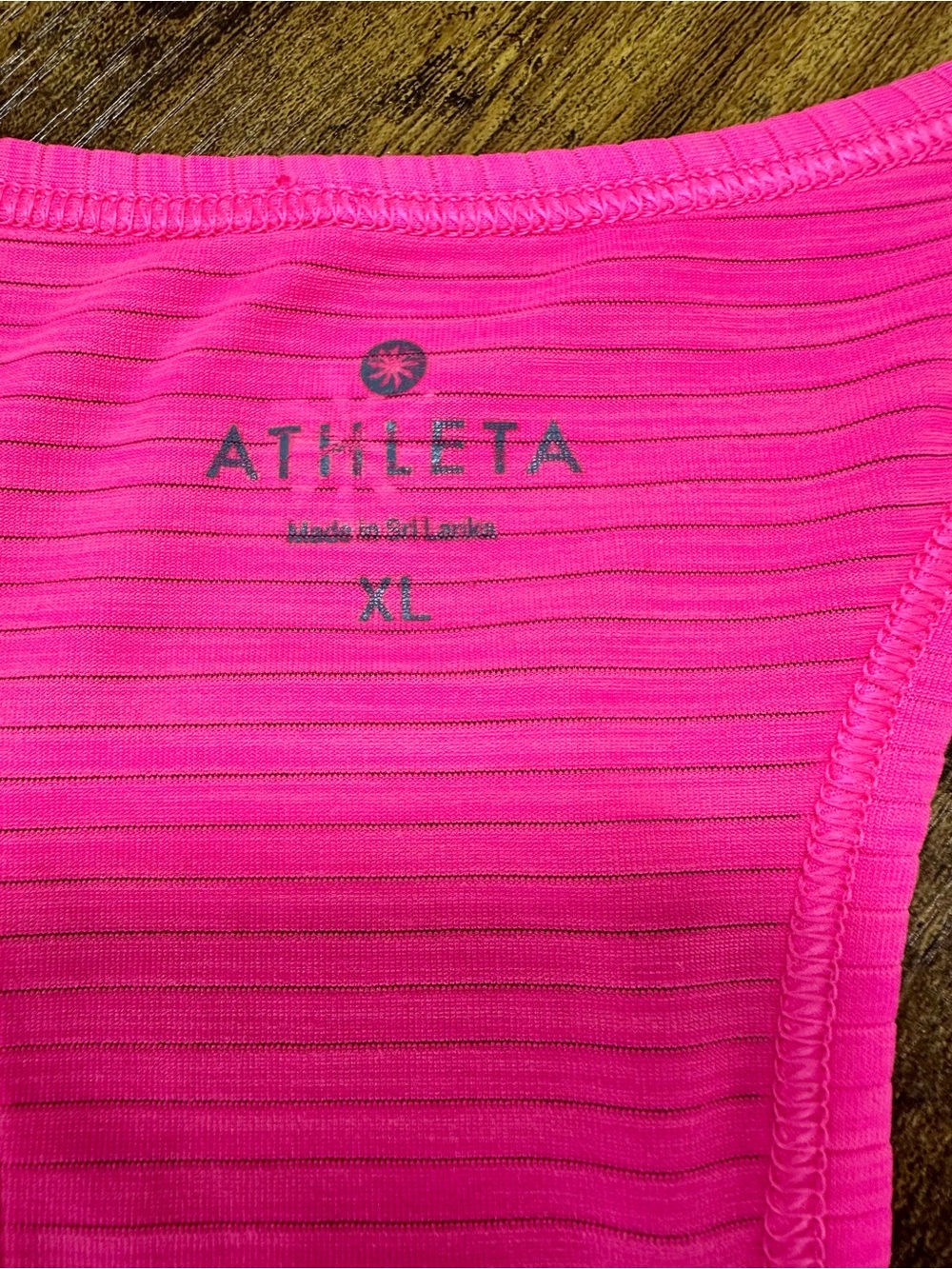 Athleta Shadow Stripe Chi Tank, Shocking Pink, XL - Picture 6 of 12